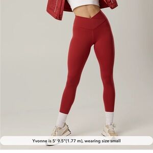 OFFLINE By Aerie Real Me High Waisted Crossover Leggings - Cherry Tart
